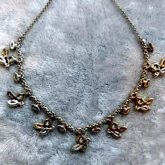 Vtg Goldtone Crystal Jeweled Choker Statement Necklace Rhinestone Toggle Closure - Picture 2 of 16